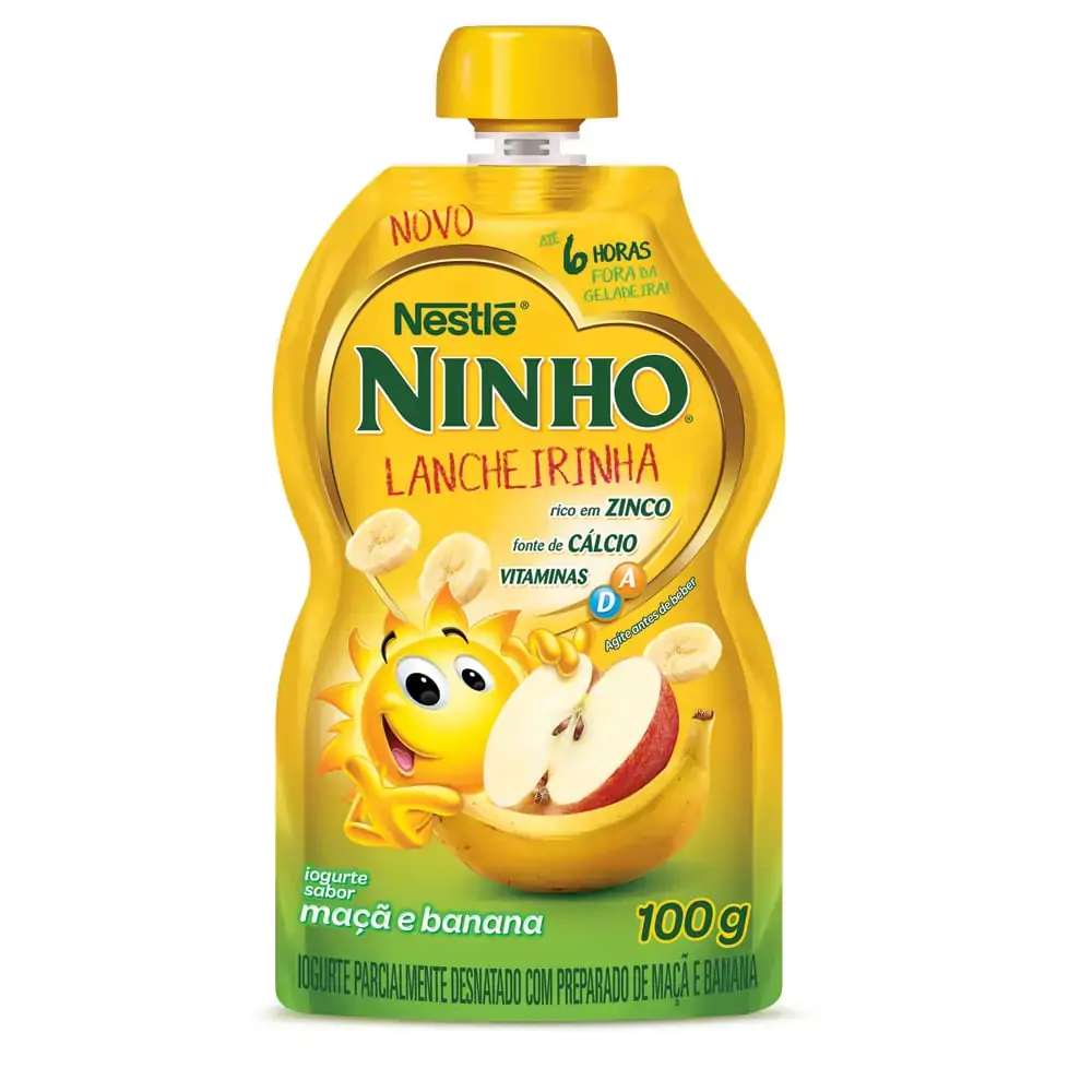 Iogurte Maçã E Banana Ninho Lancheirinha Squeeze 100g