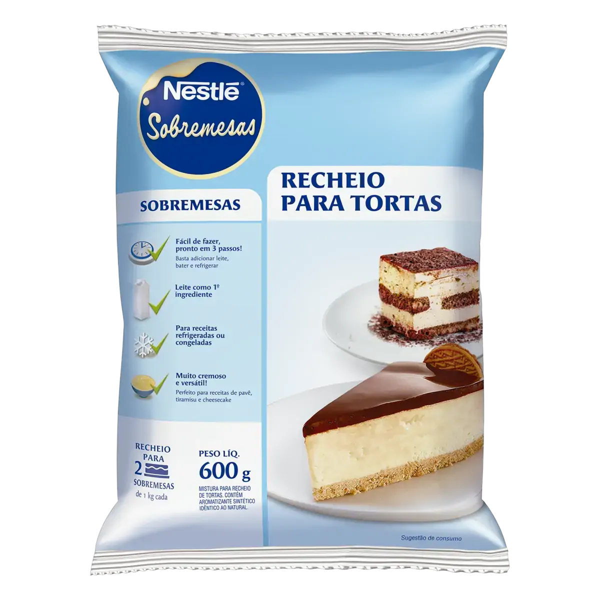 Recheio Para Torta Nestlé Sobremesas Pacote 600g