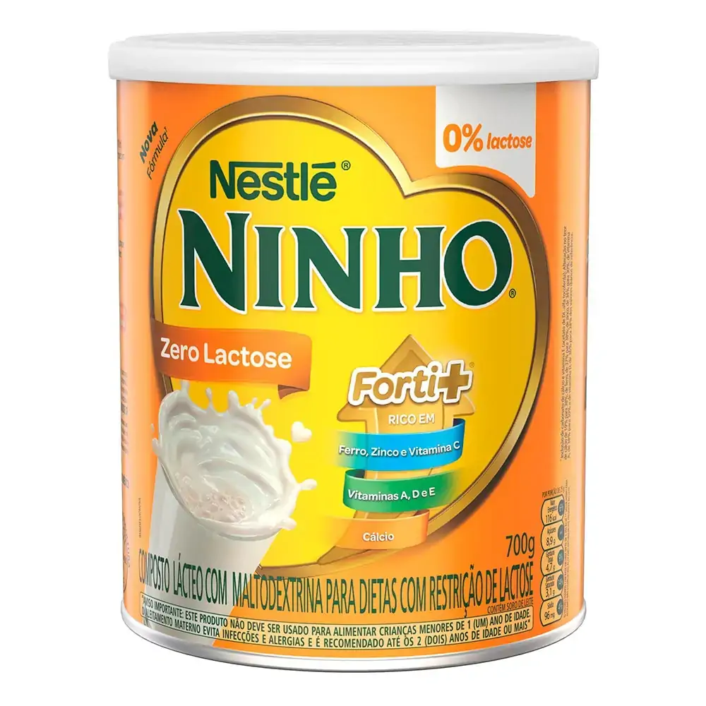 Composto Lácteo com Maltodextrina Zero Lactose Ninho Forti+ 700g