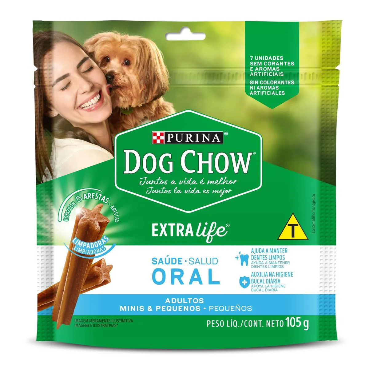 NESTLÉ® PURINA® DOG CHOW® Saúde Oral® Petisco para Cães Adultos Minis & Pequenos 105g