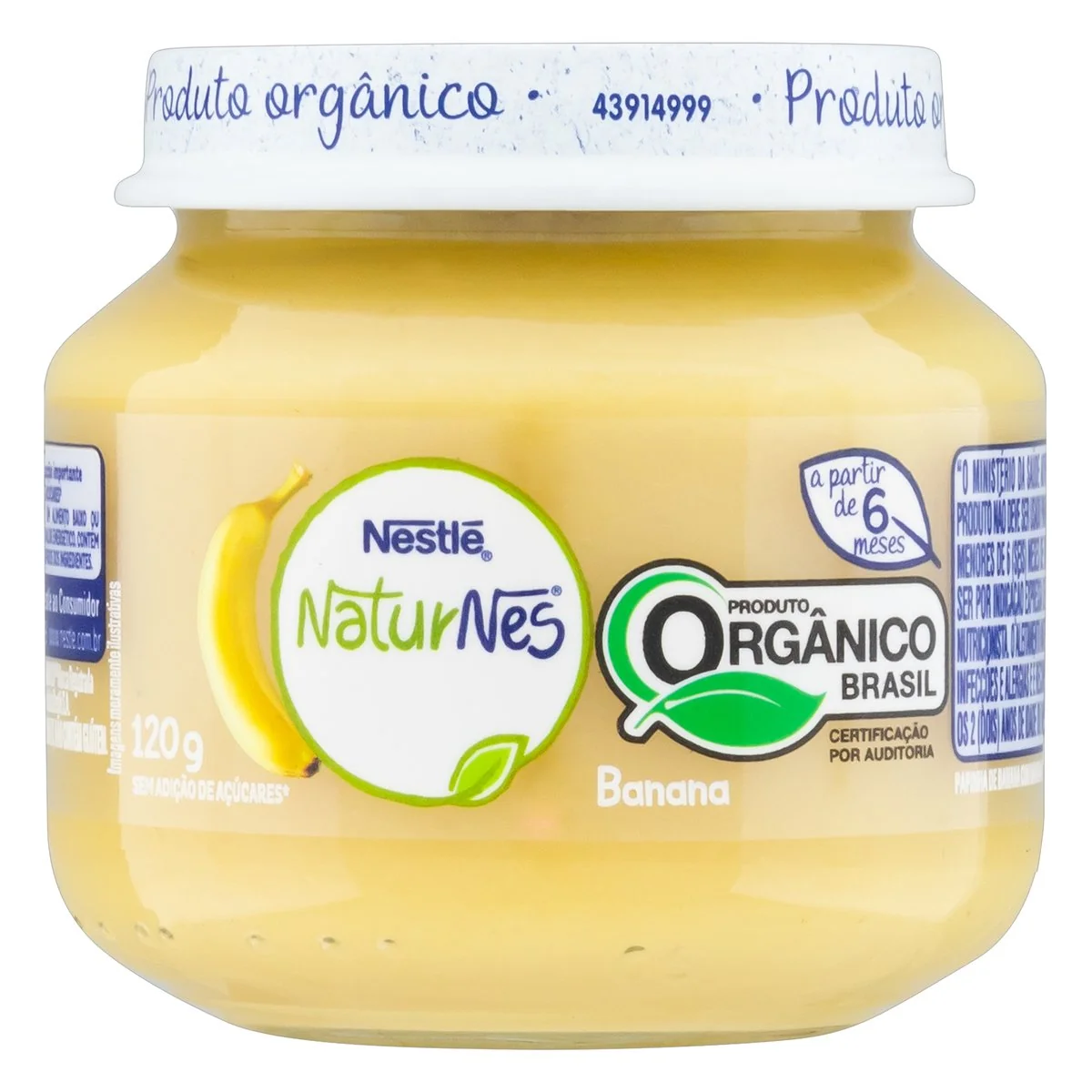 Papinha Orgânica de Banana Nestlé Naturnes 120g