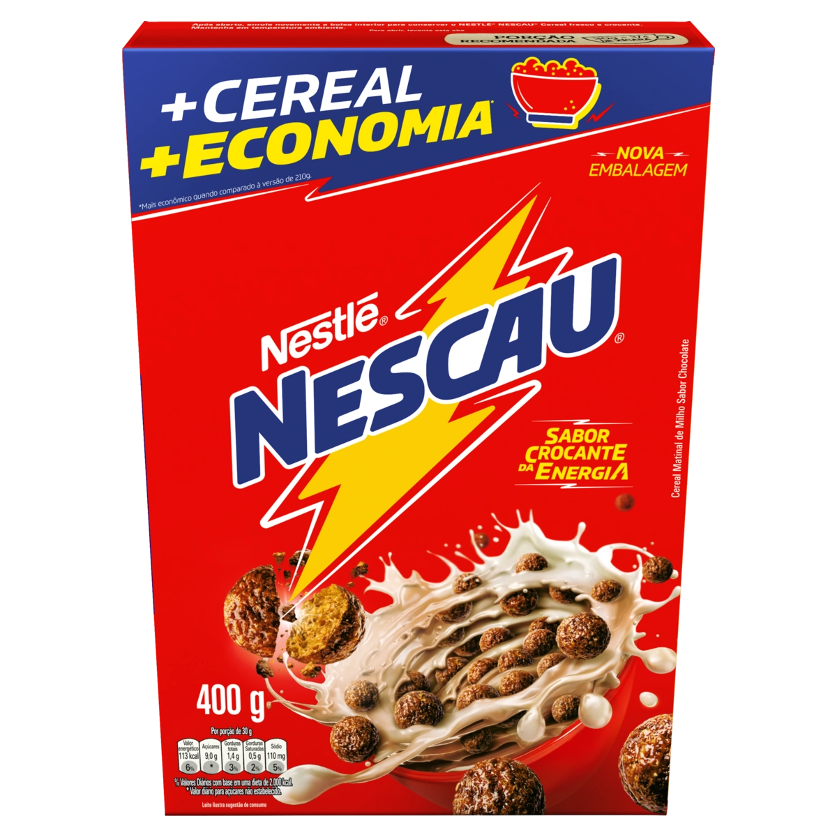 Cereal Matinal Chocolate Nescau Caixa 400g Mais Economia