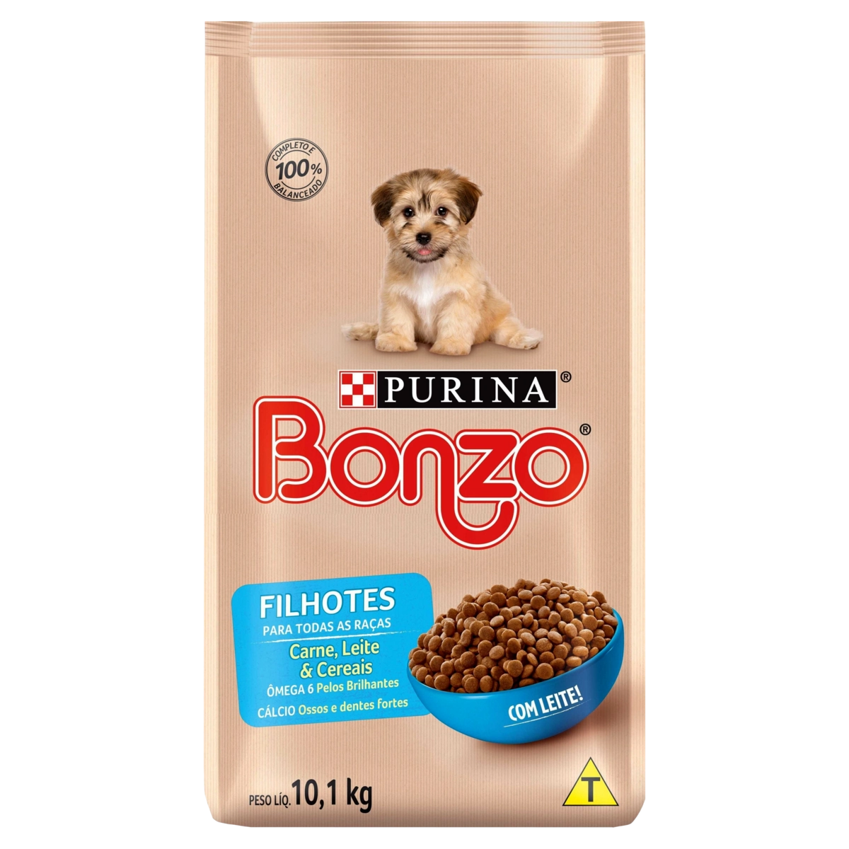 Alimento Para Cães Filhotes Todas As Raças Carne, Leite Cereais Purina Bonzo Pacote 10,1kg