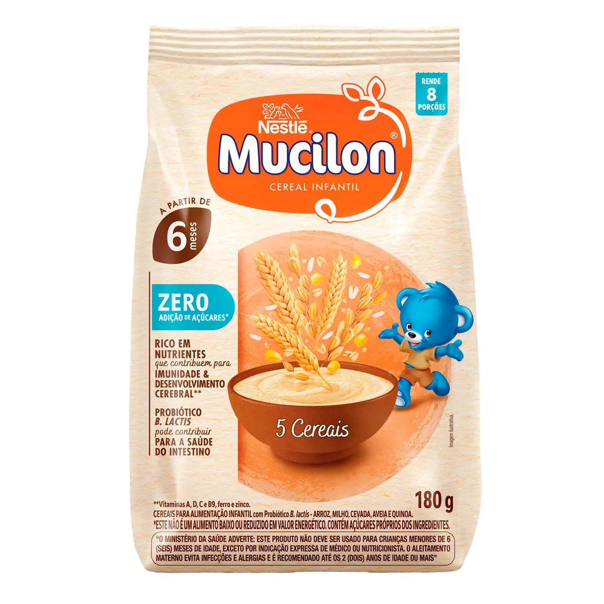 Cereal Infantil Mucilon Seleção da Natureza 5 Cereais com Quinoa 180g