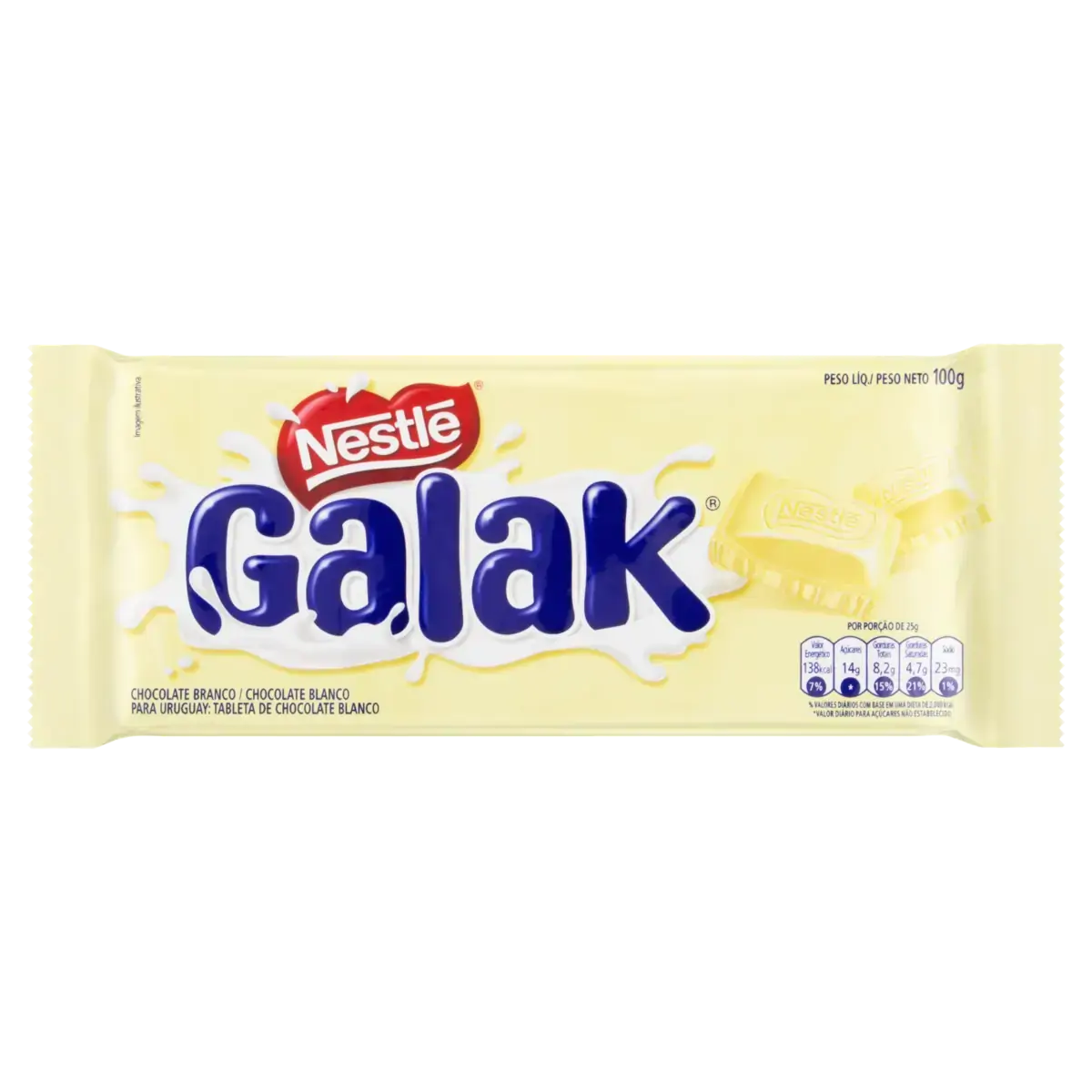 Chocolate Branco Galak Pacote 80g
