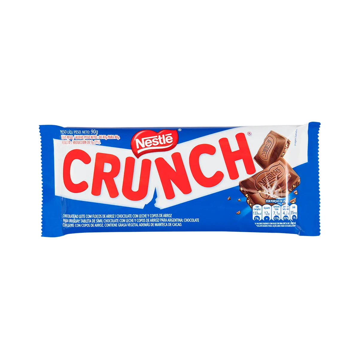 Chocolate ao Leite com Flocos de Arroz Nestlé Crunch 90 g