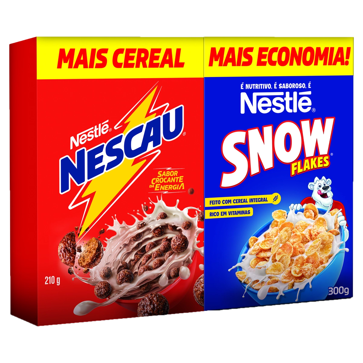 Pack Econômico Cereal Matinal Nescau e Snow Flakes 510g
