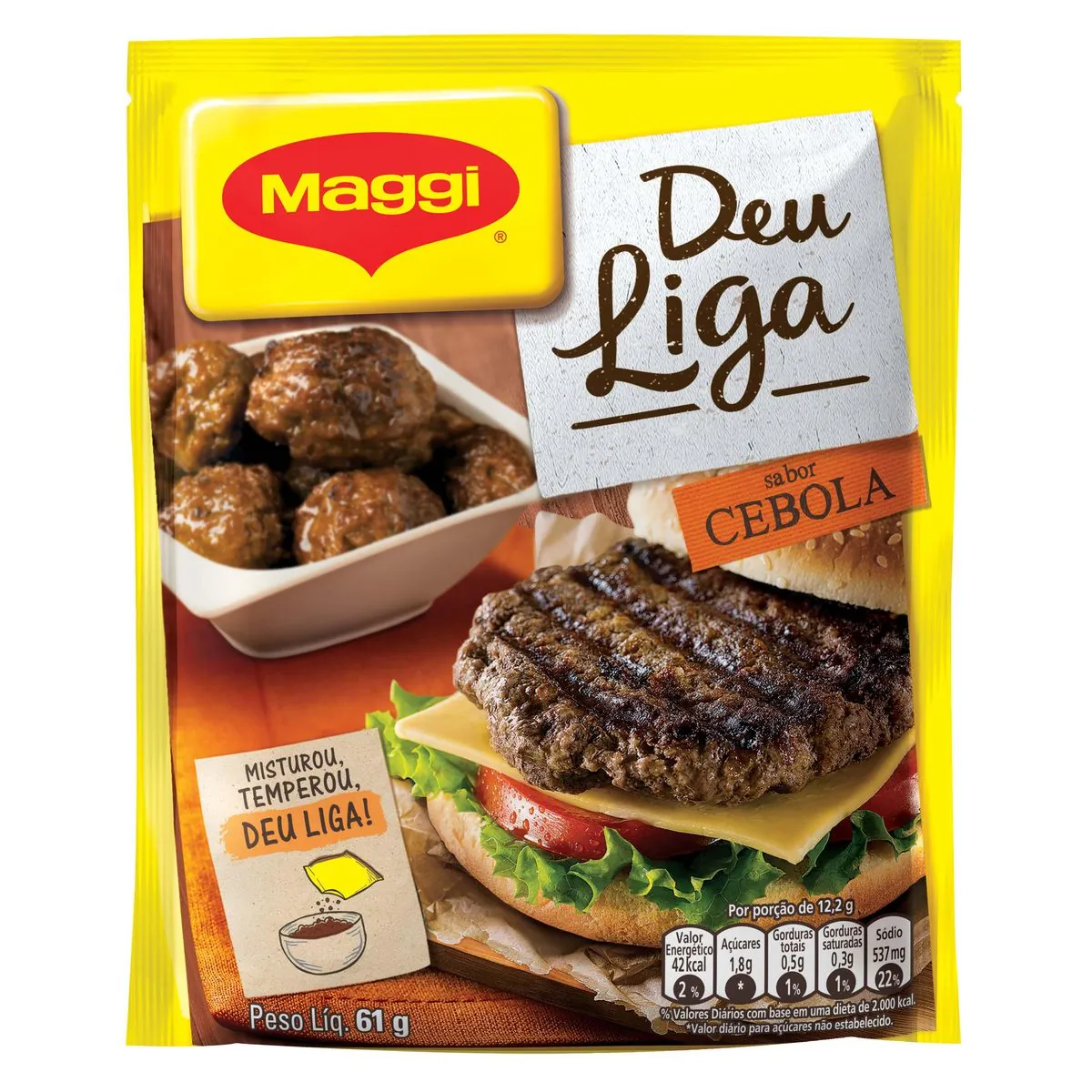 Tempero Pronto Sabor Cebola Maggi Deu Liga 61g