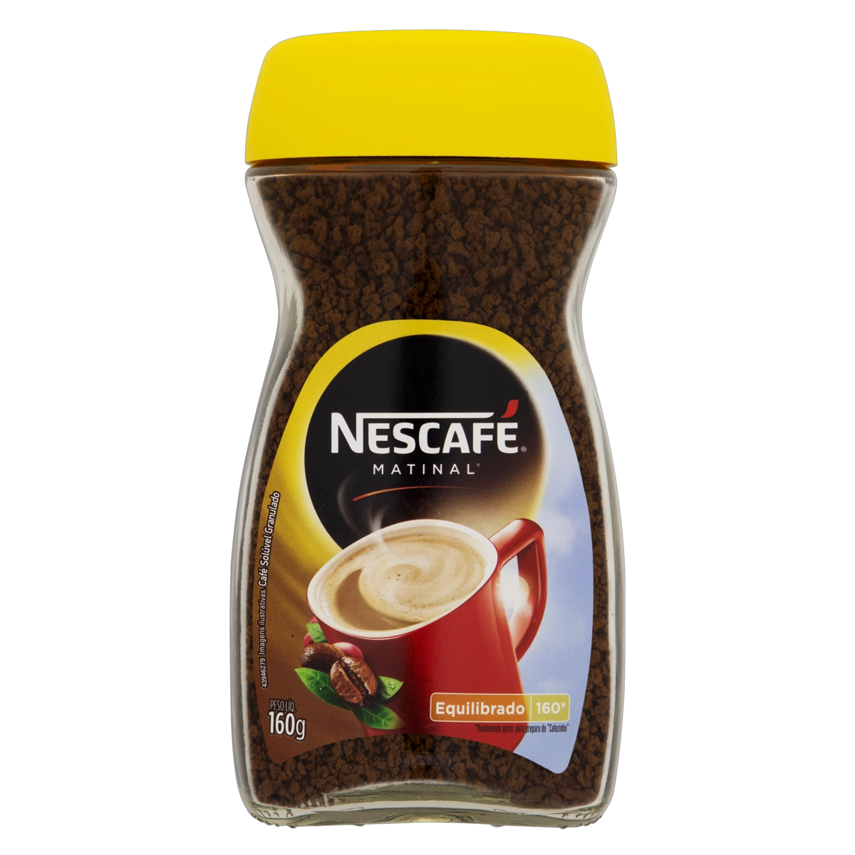 Café Solúvel Granulado Equilibrado Nescafé Matinal Vidro 160g
