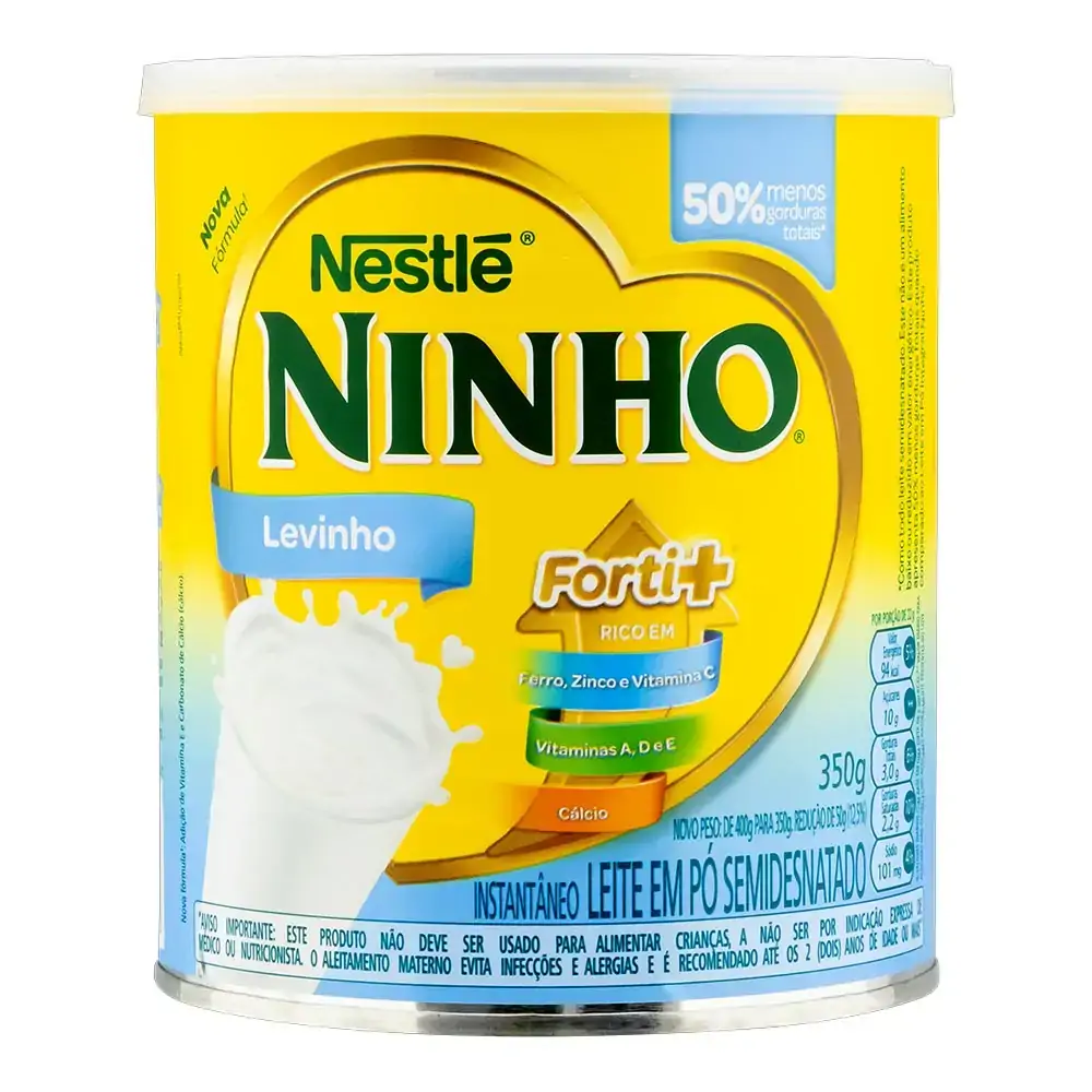 NINHO Levinho Semi Desnatado Forti+ Lata 350g
