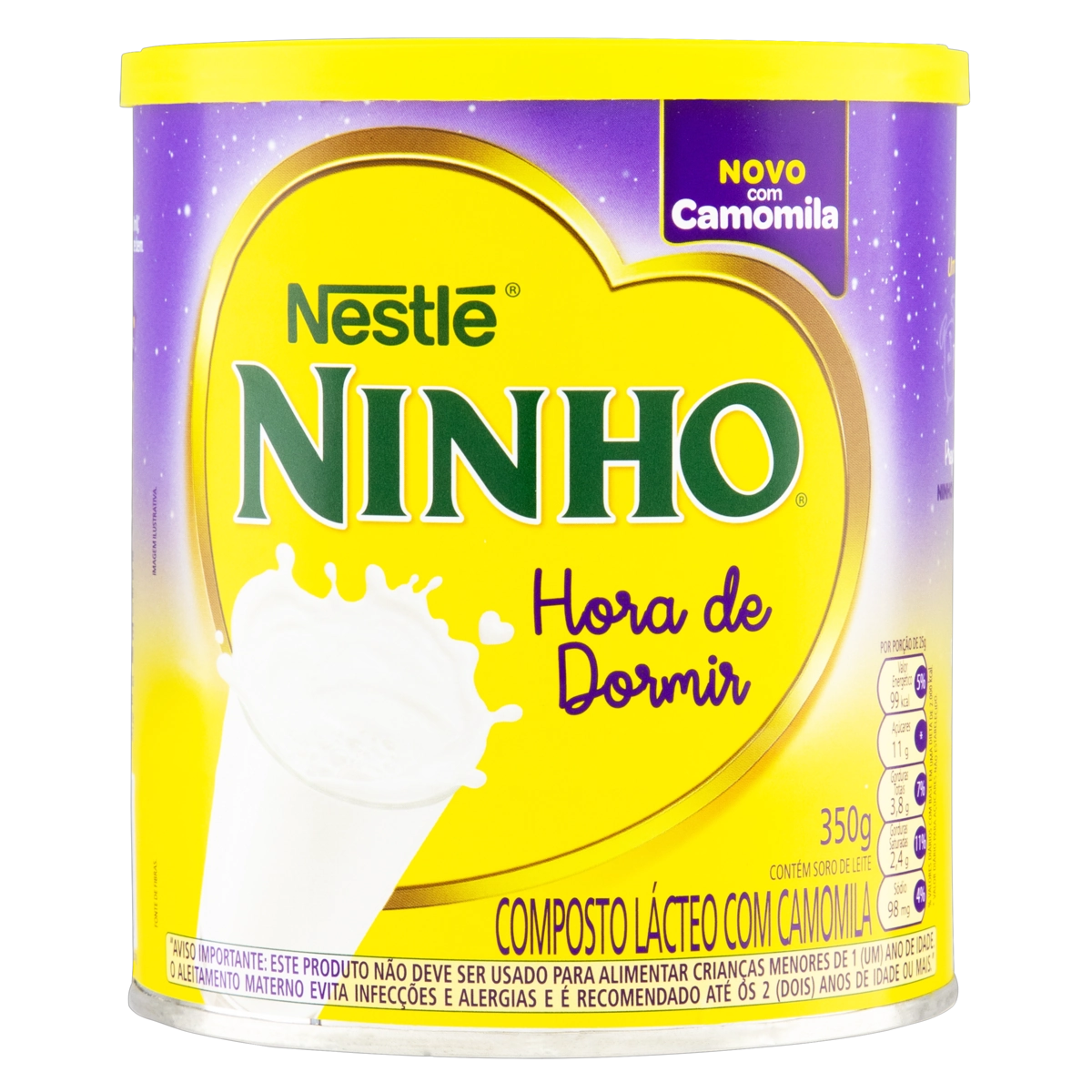 Composto Lácteo Com Camomila Ninho Hora De Dormir Lata 350g