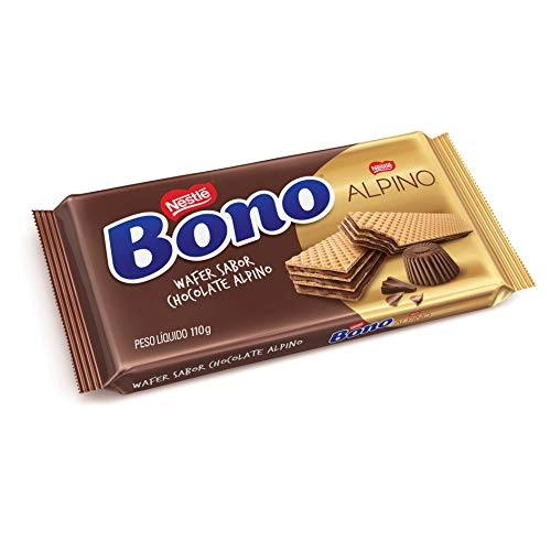 Biscoito Wafer Recheio Chocolate Bono Pacote 110g