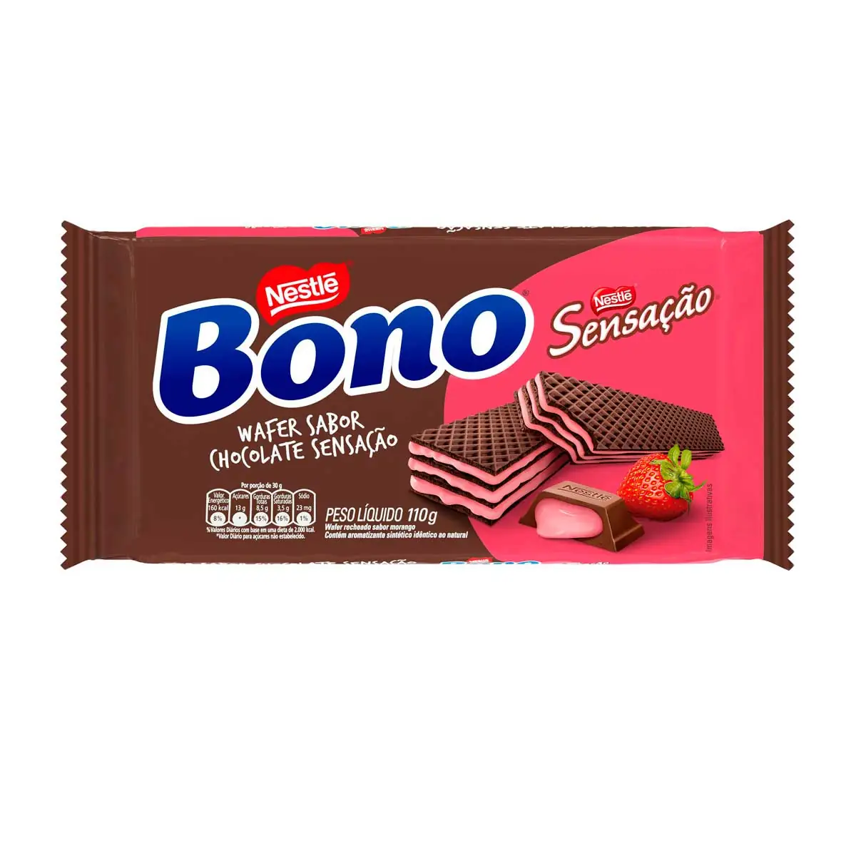 Wafer Nestlé Bono Sabor Chocolate Sensação 110g