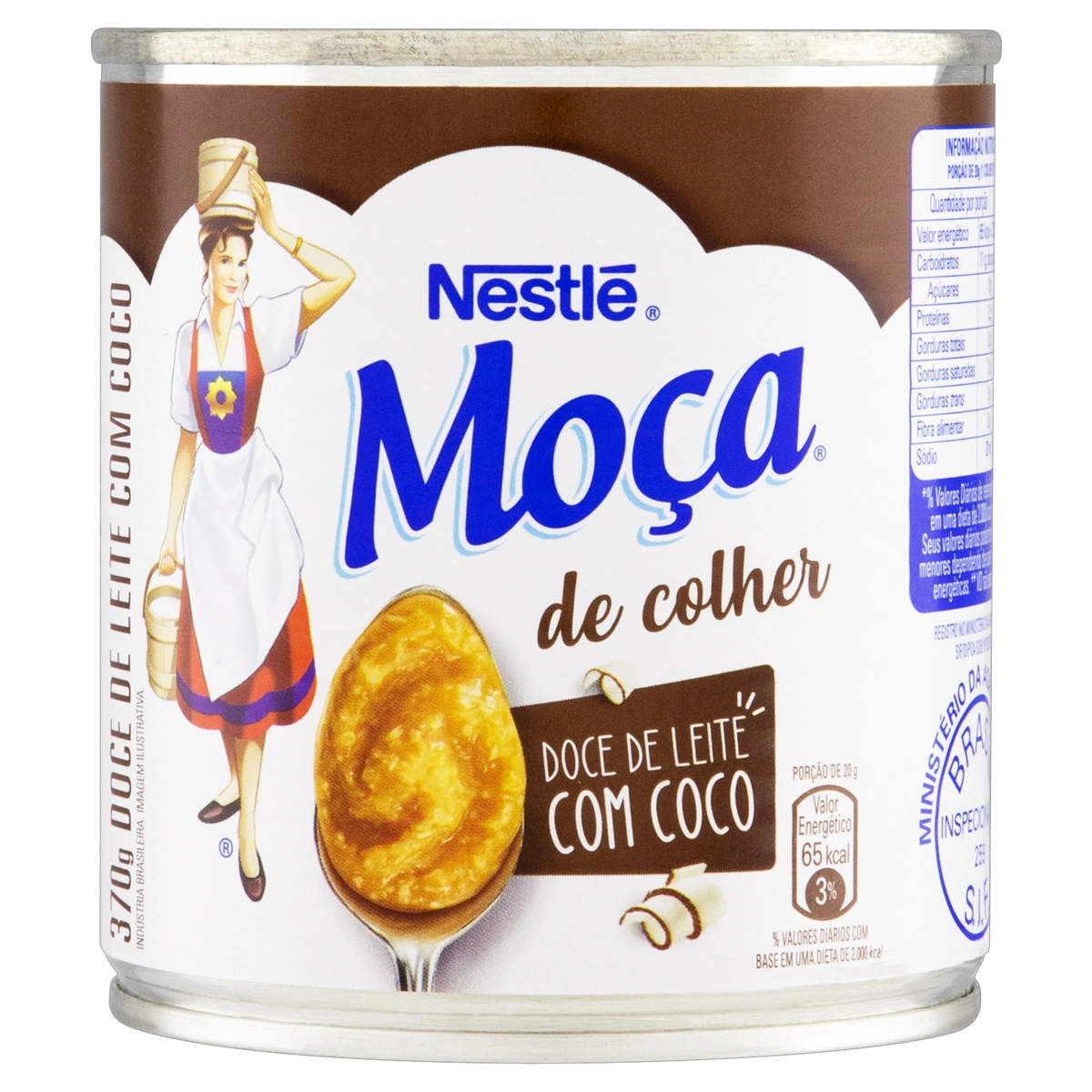 Doce De Leite Com Coco Moça De Colher Lata 370g