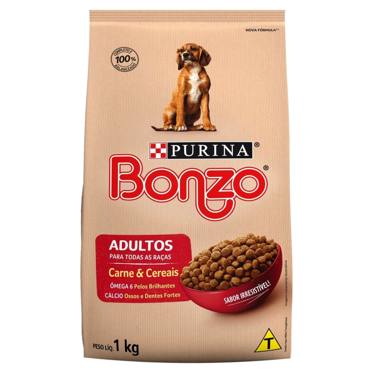 Alimento Para Cães Adultos Todas As Raças Carne Cereais Purina Bonzo Pacote 1kg