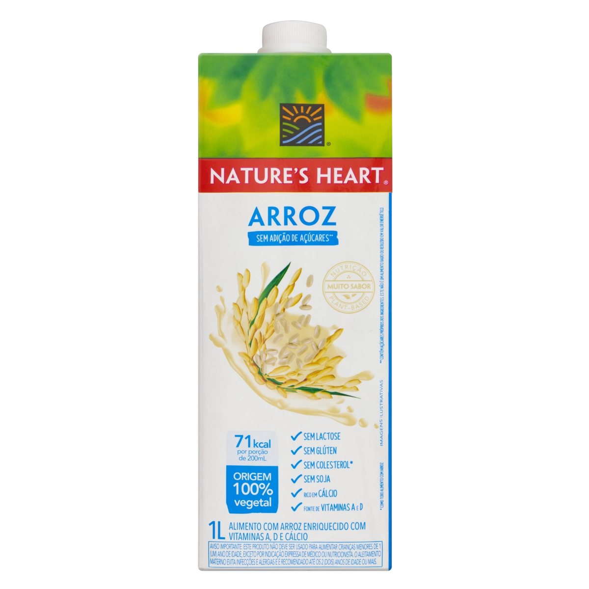 Bebida à Base De Arroz Natures Heart Caixa 1l