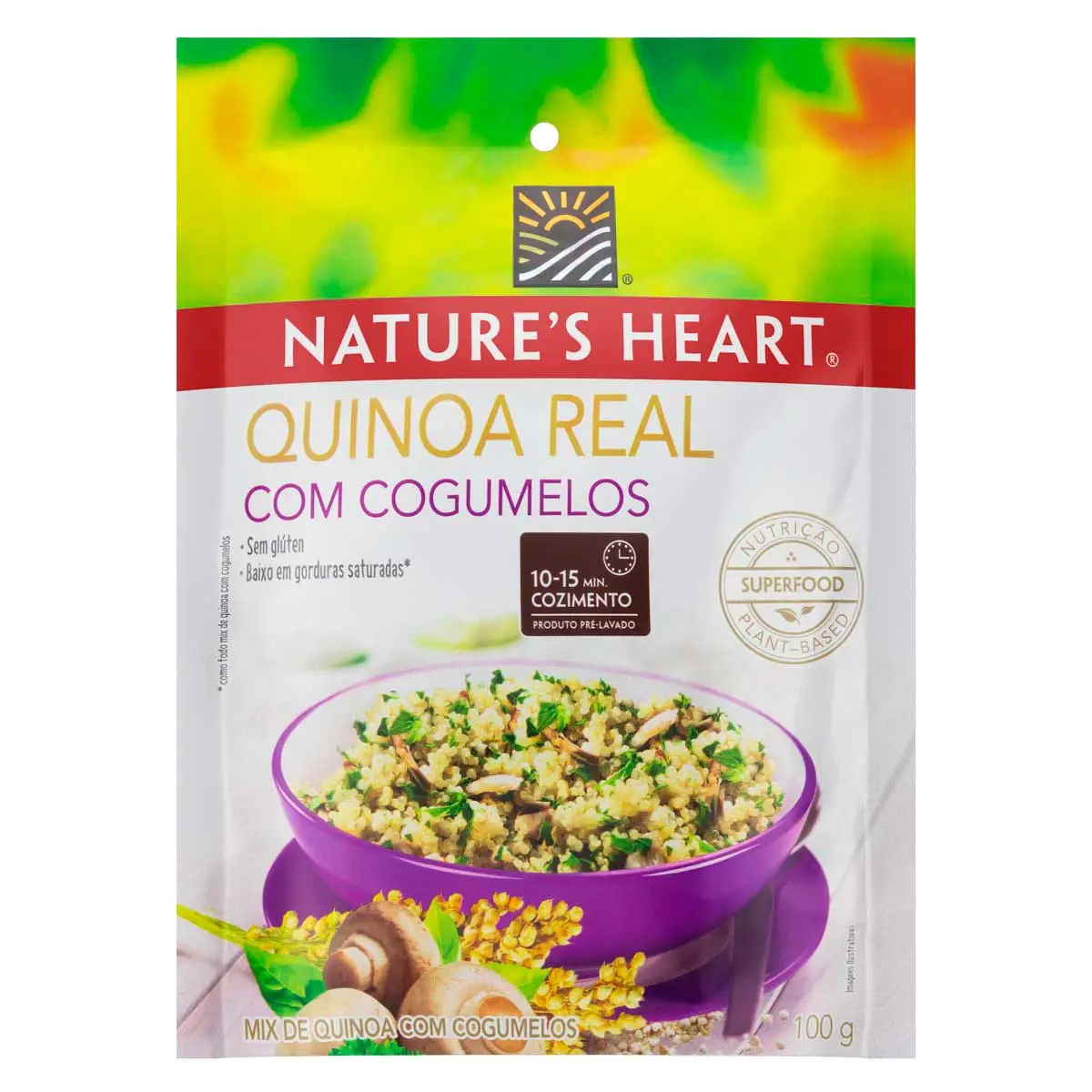 Quinoa Real com Cogumelos Nature's Heart Pouch 100 g
