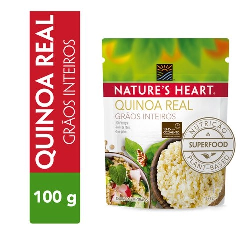 Quinoa Real Em Grãos Inteiros Integral Natures Heart Pouch 100g