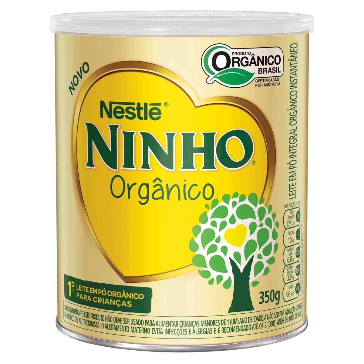 Leite Pó Instantâneo Integral Orgânico Ninho Lata 350g