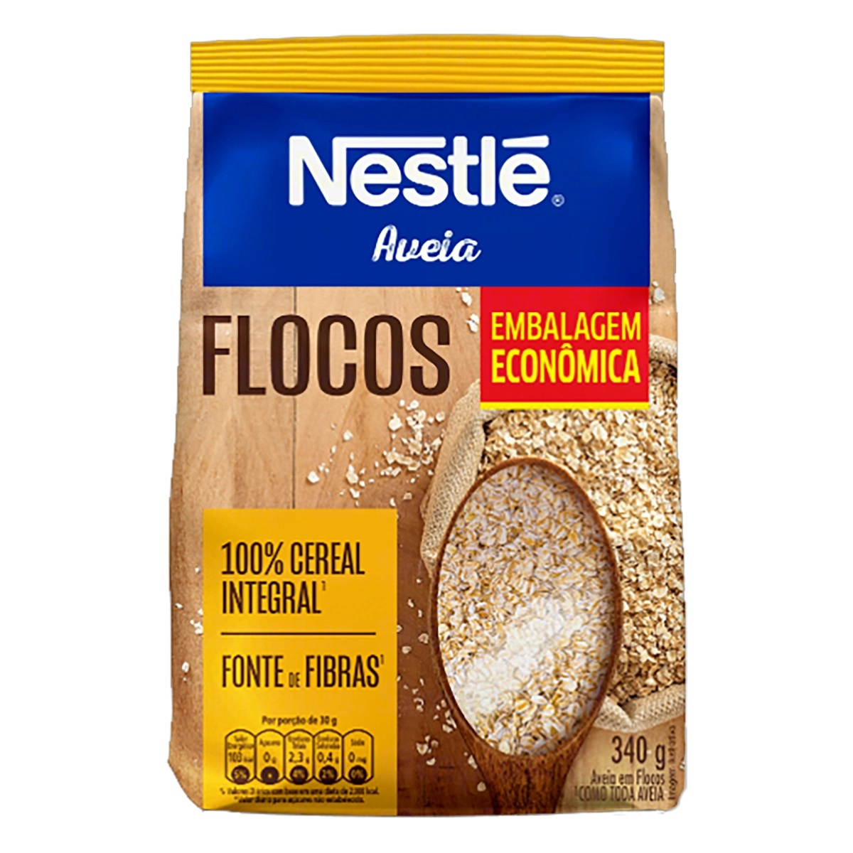 Aveia Em Flocos Nestlé Pacote 340g Embalagem Econômica