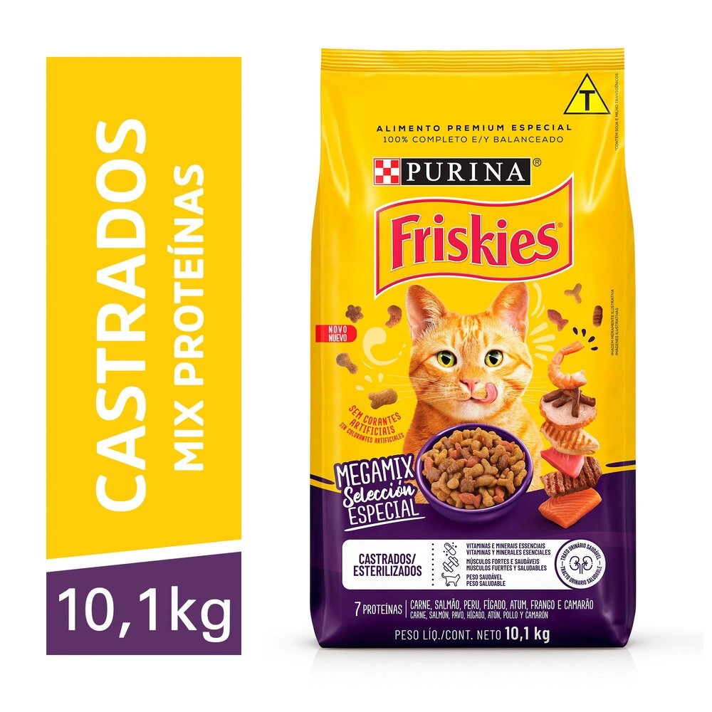 Racao Friskies Mega Mix 10,1kg