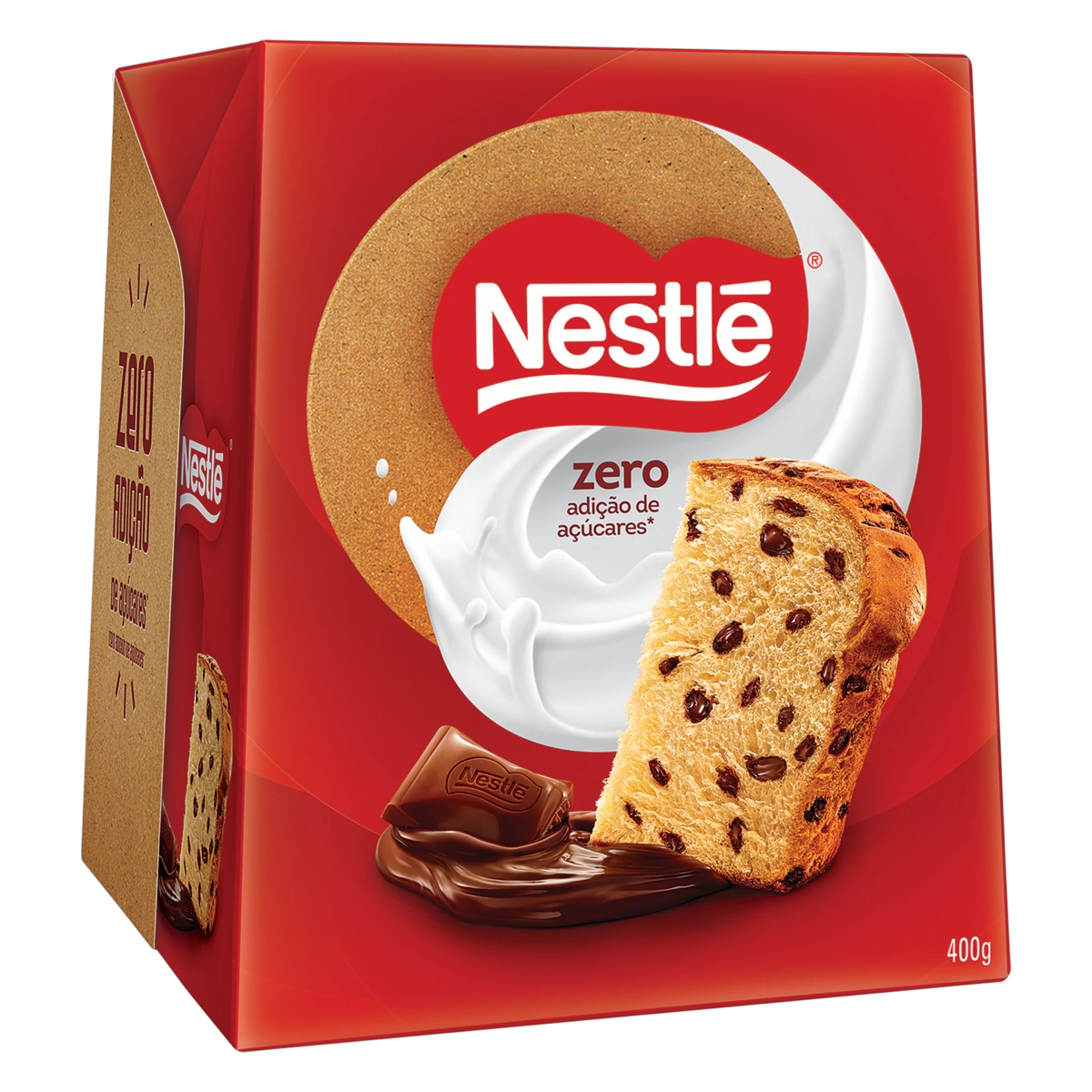 Panettone Com Gotas De Chocolate Nestlé Caixa 400g