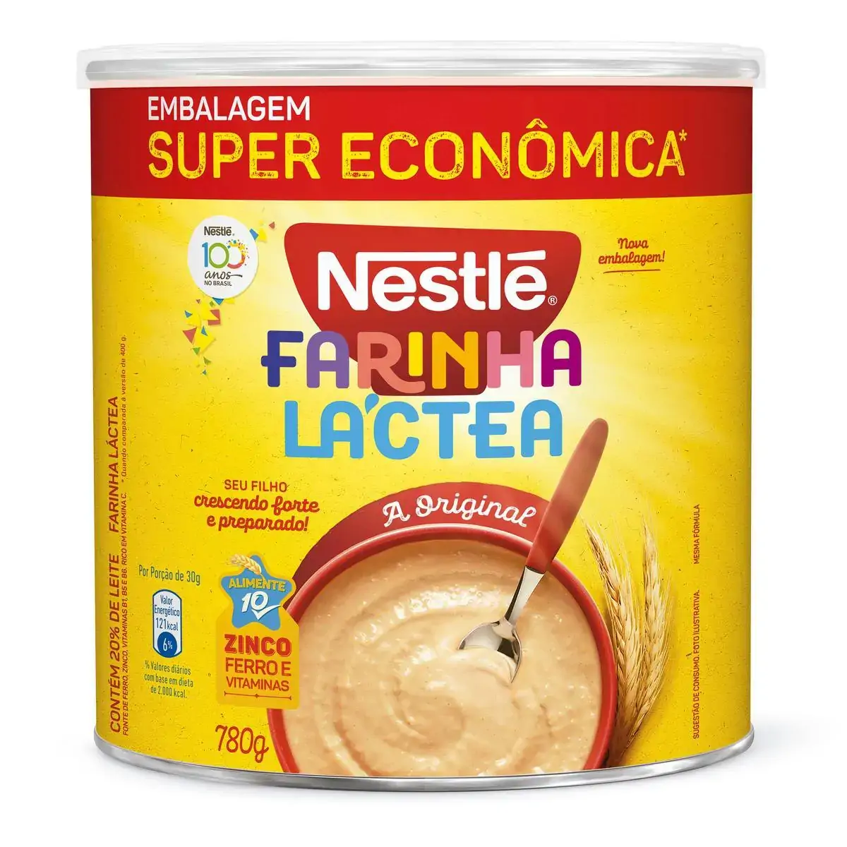 Farinha Láctea Original Nestlé Lata 780g Embalagem Super Econômica