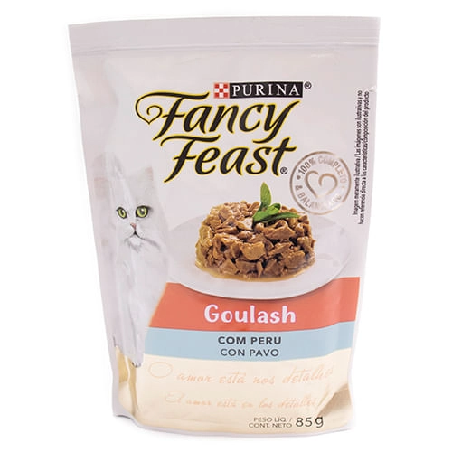 Alimento Para Gatos Adultos Goulash Com Peru Purina Fancy Feast Sachê 85g