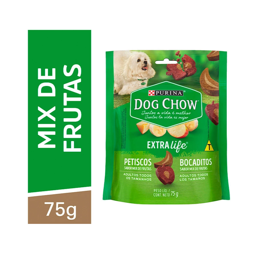 Petisco Para Cães Adultos Mix De Frutas Purina Dog Chow Extra Life Pouch 75g