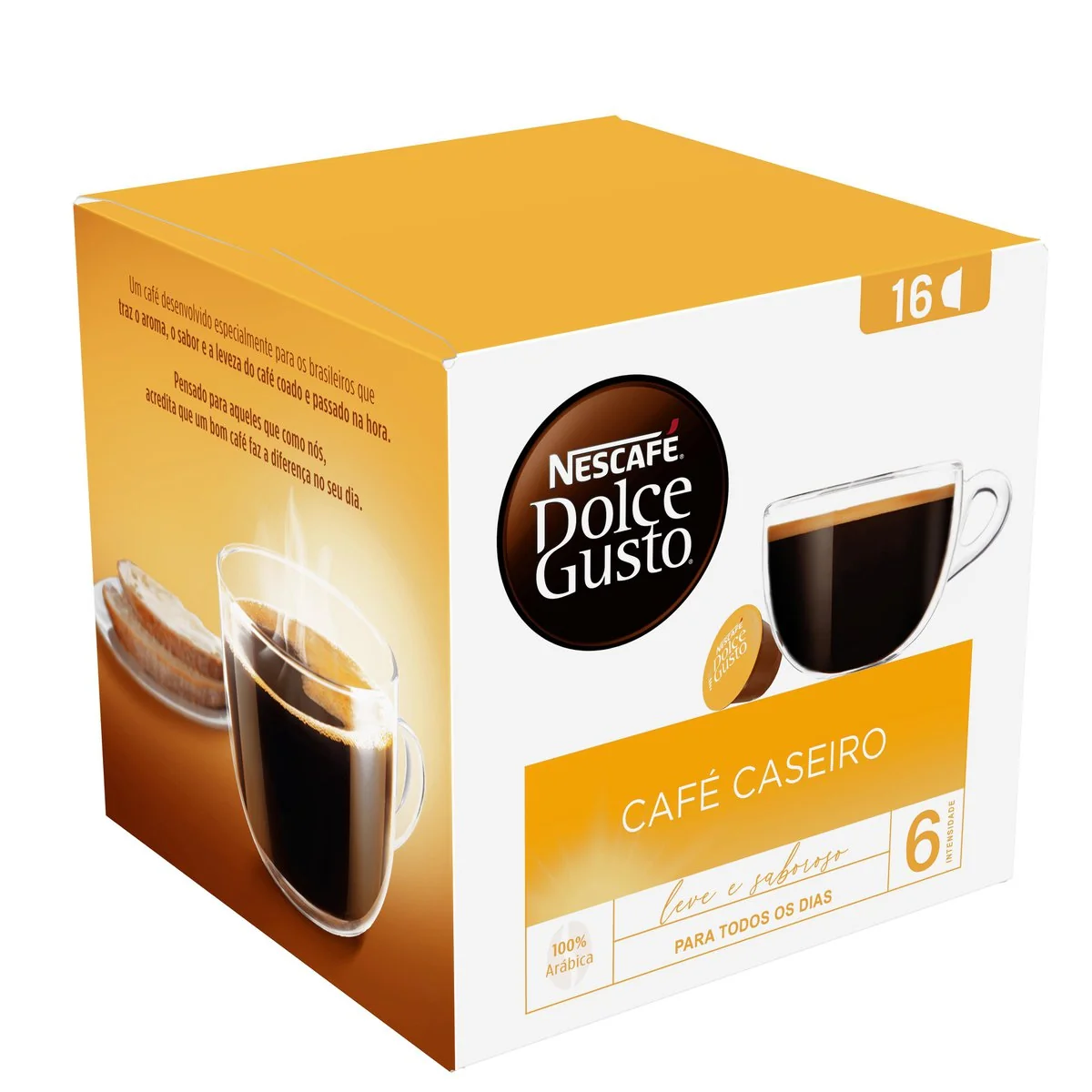 Café em Cápsula Nescafé Dolce Gusto Café Caseiro com 16 cápsulas 128 g