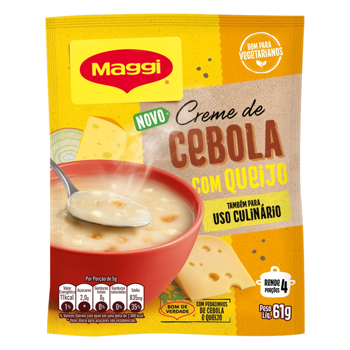 Creme Cebola Com Queijo Maggi Pacote 61g