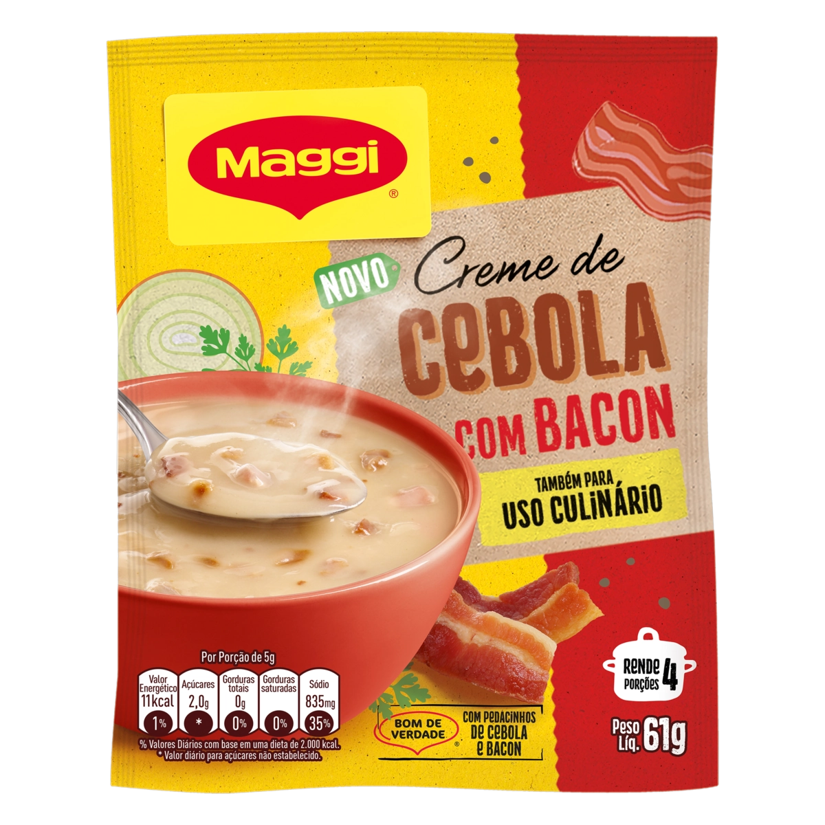 Creme Cebola Com Bacon Maggi Pacote 61g