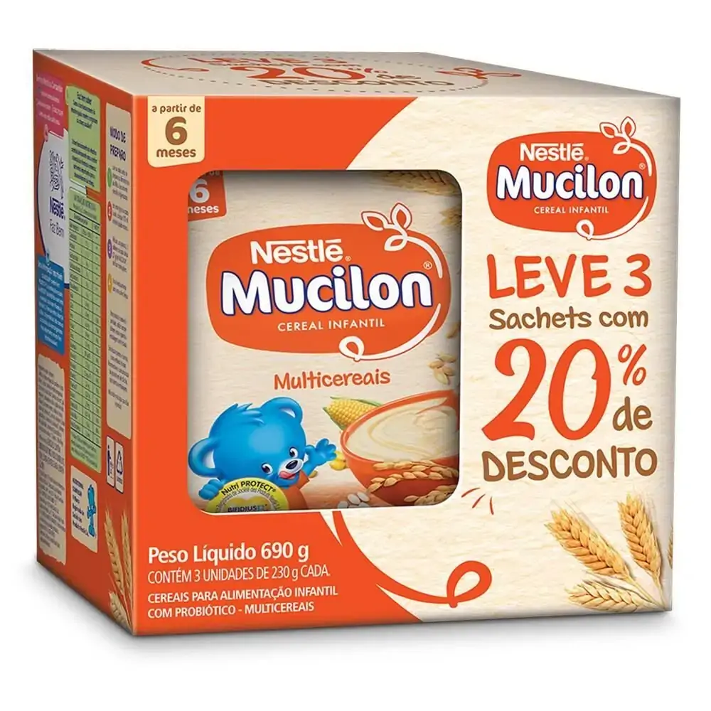 Mucilon Arroz E Aveia Prom 20 Desc 4x3x230g