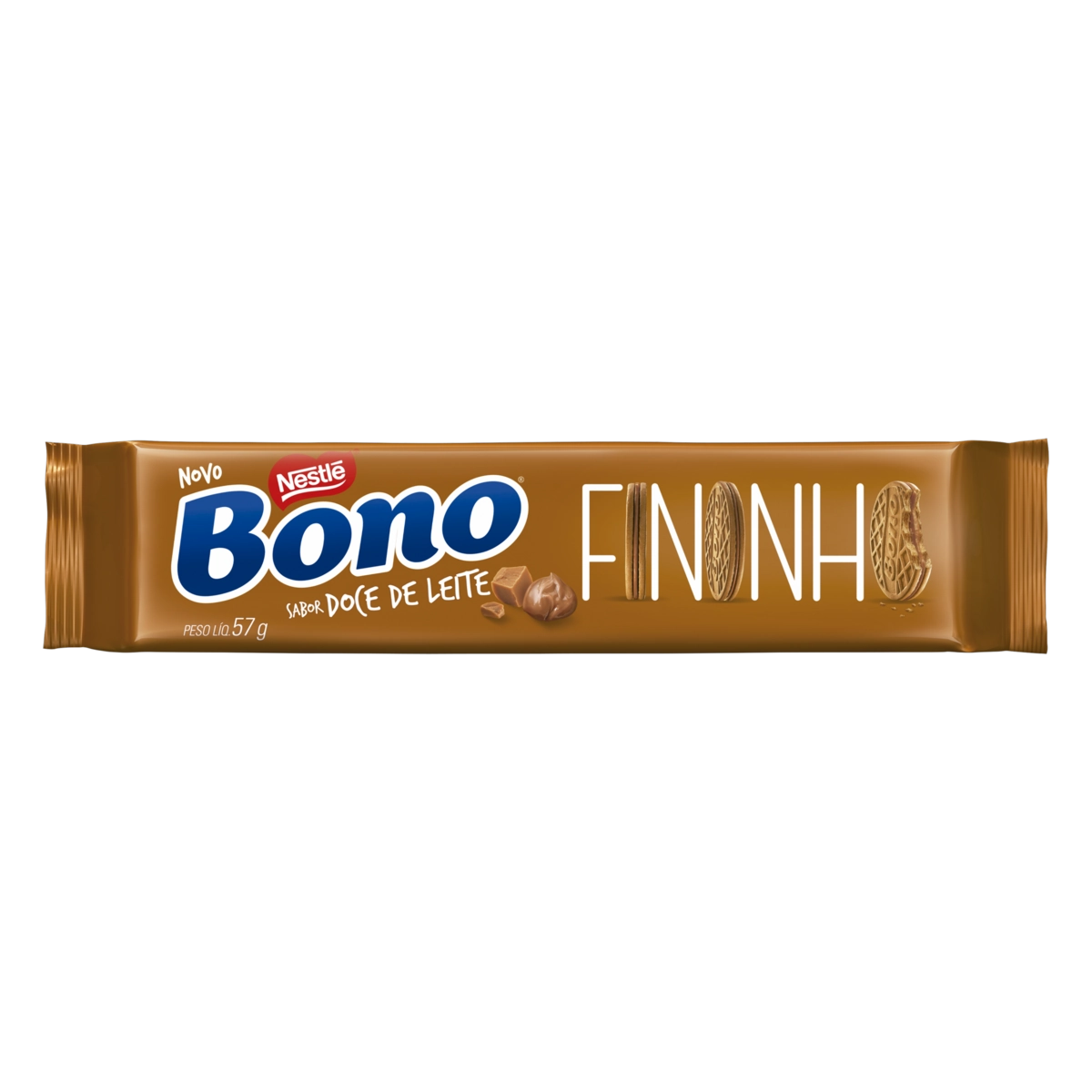 Biscoito Recheio Doce De Leite Bono Fininho Pacote 57g
