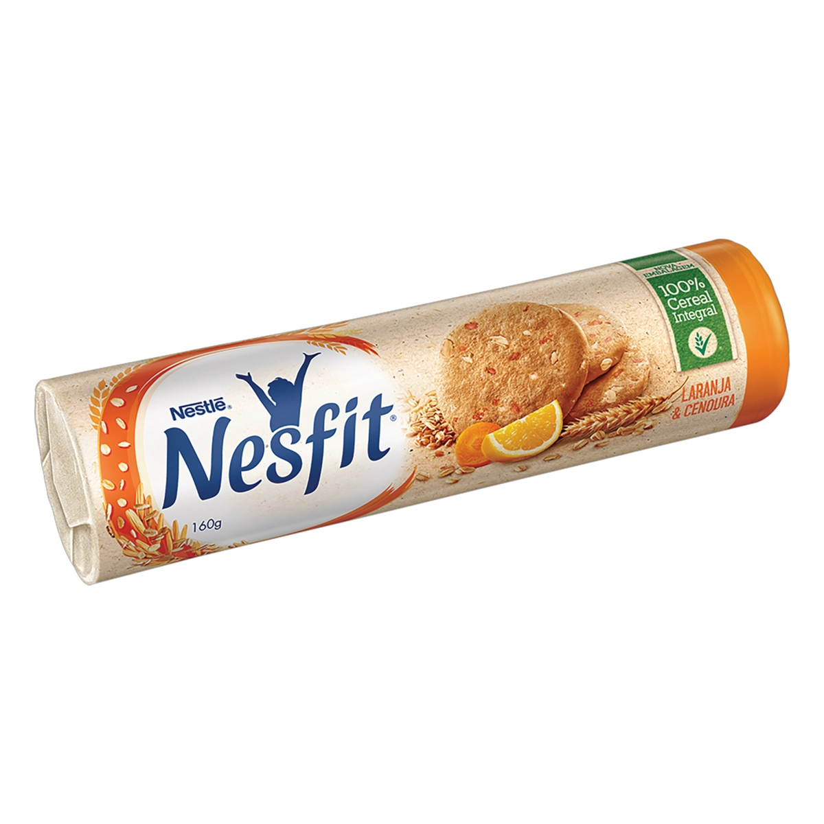 Biscoito Integral Laranja Cenoura Nesfit Pacote 160g