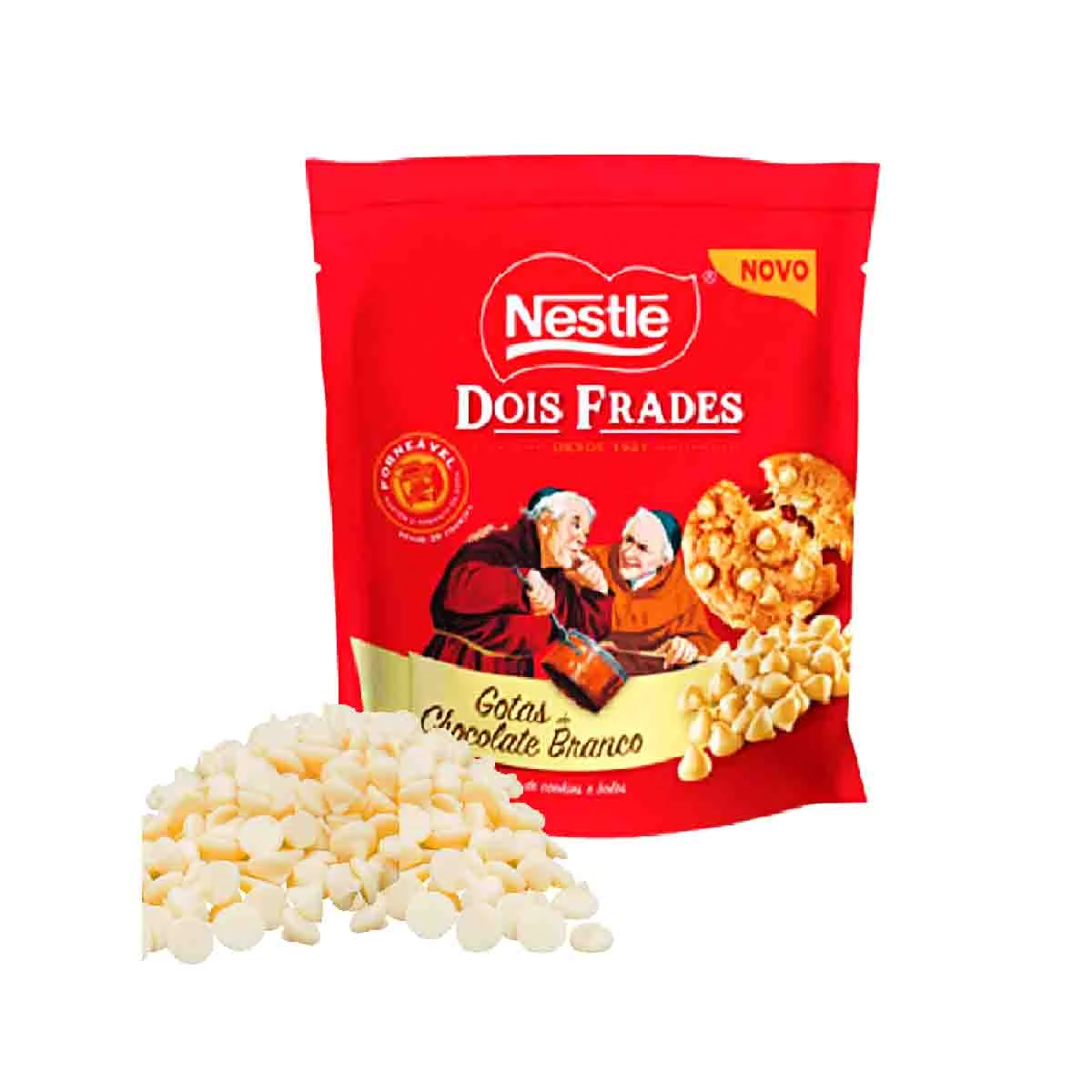 Chocolate Branco Gotas Dois Frades Sachê 100g