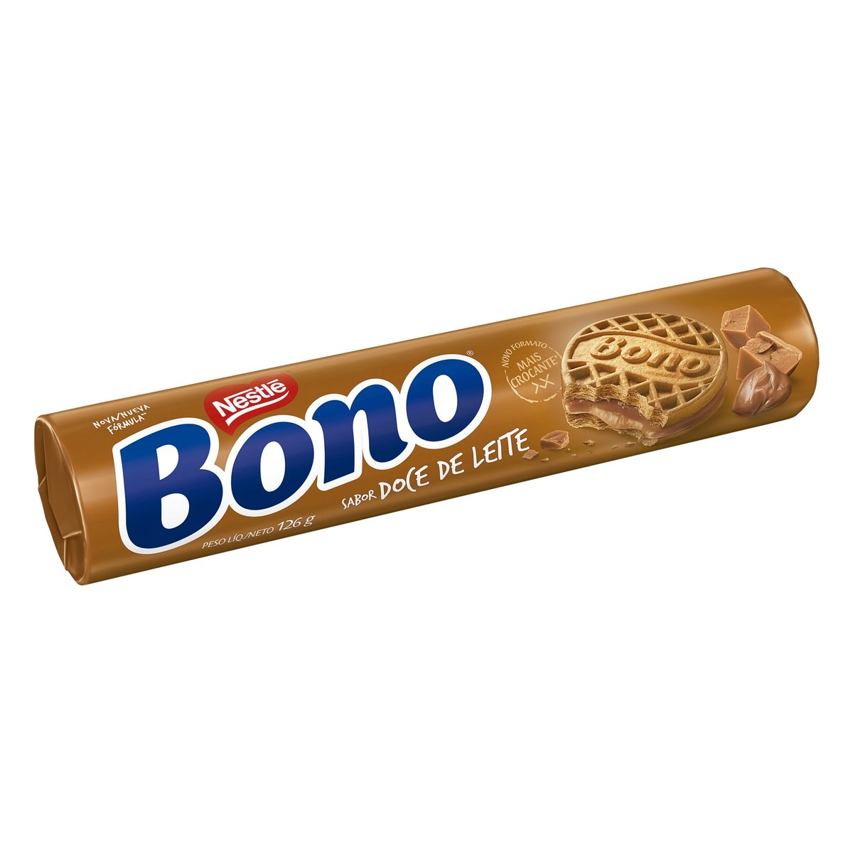 Biscoito Recheio Doce De Leite Bono Pacote 126g