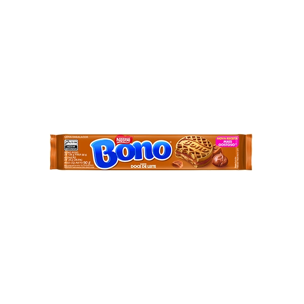 Biscoito Recheio Doce De Leite Bono Pacote 90g
