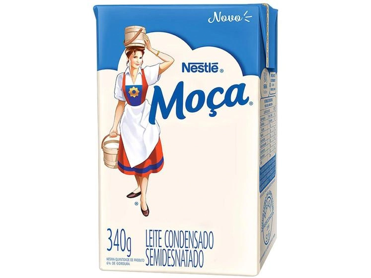 Leite Condensado Semidesnatado Moça Caixa 340g
