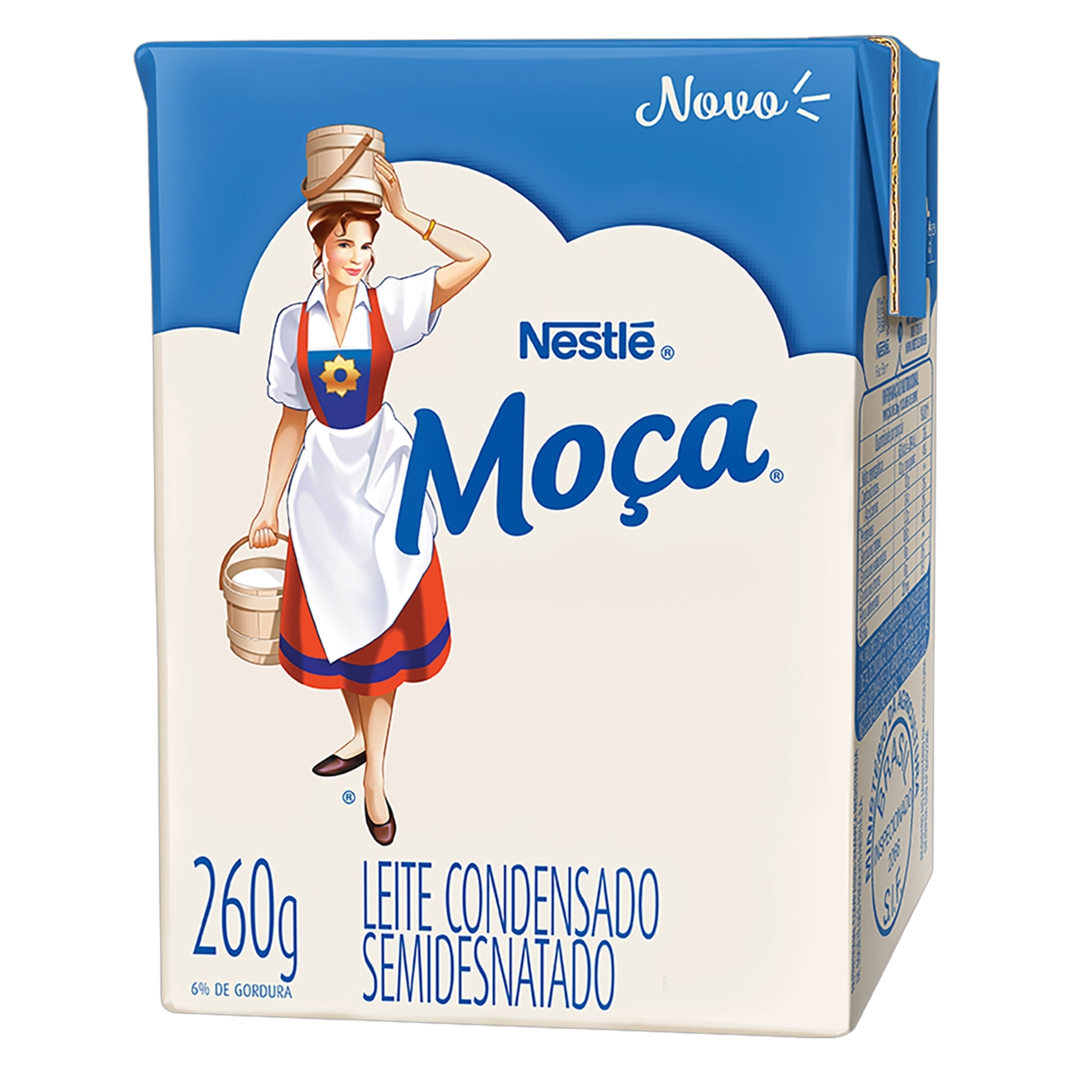 Leite Condensado Semidesnatado Moça Caixa 260g