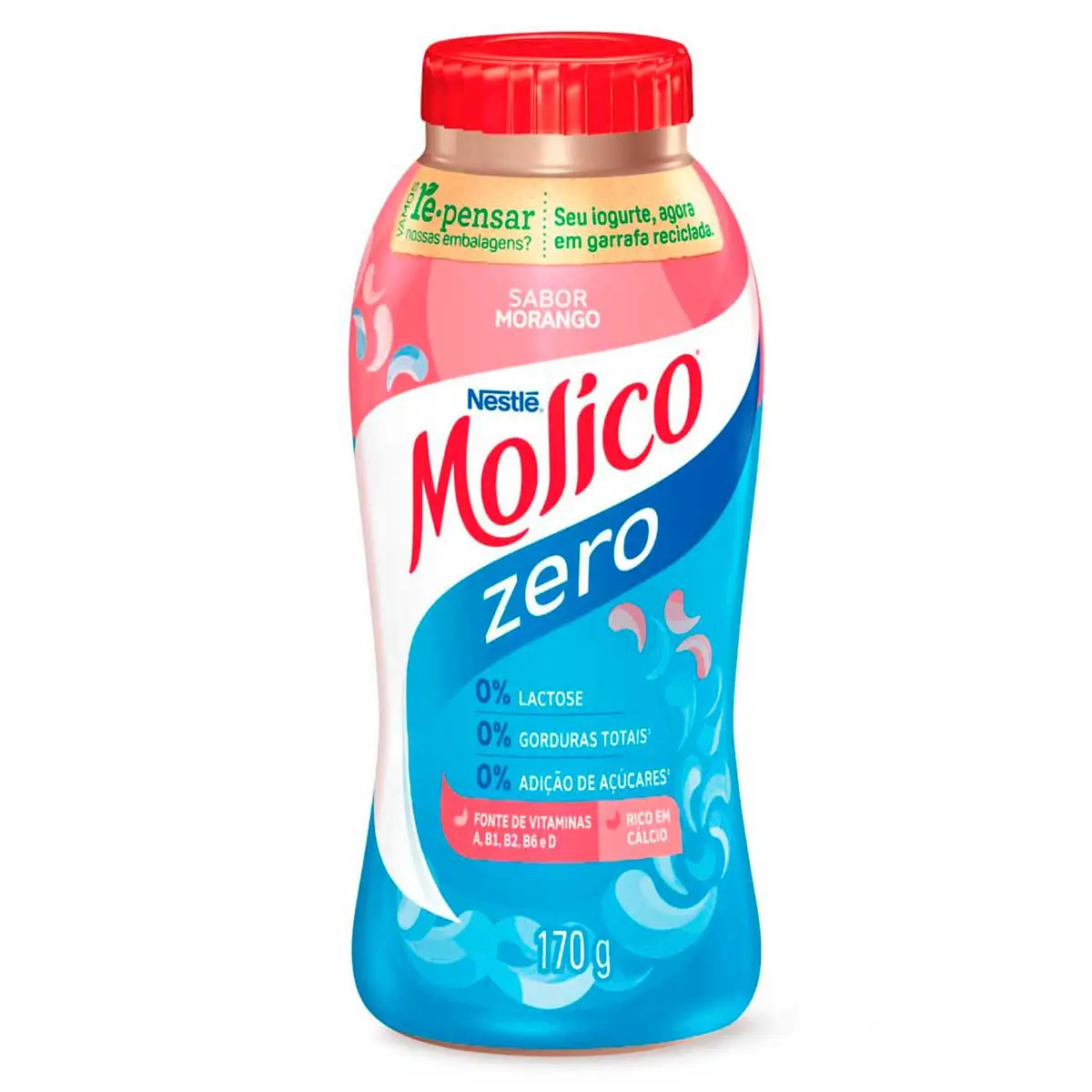 Iogurte Zero Lactose Molico Morango 170 g