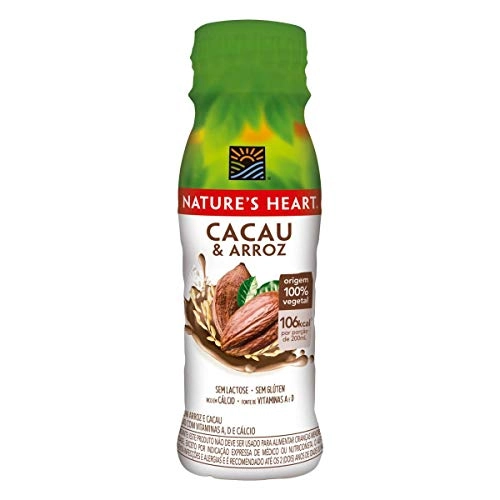Bebida à Base De Arroz E Cacau Natures Heart Frasco 200ml