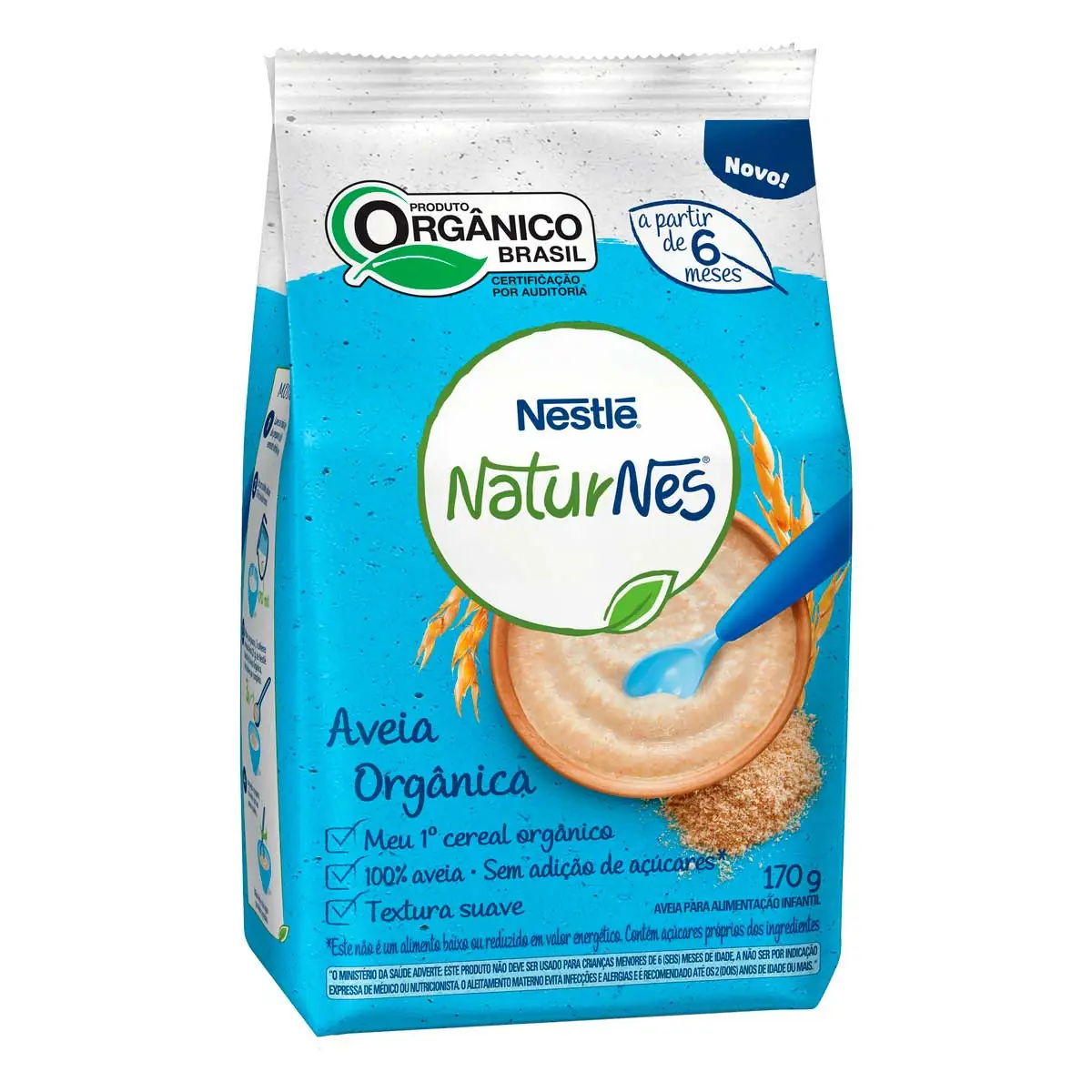 Aveia Orgânica Naturnes Pacote 170g