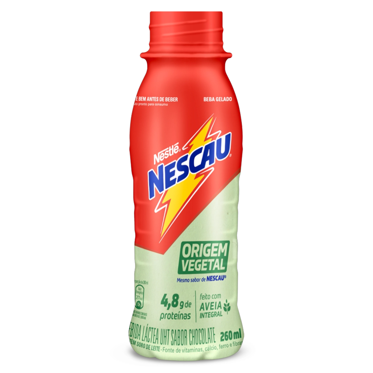 Bebida Láctea Uht Chocolate Nescau Origem Vegetal Frasco 260ml