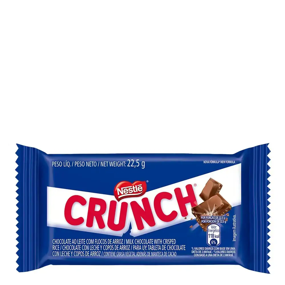 Chocolate ao Leite Nestlé Crunch Pacote 22,5g