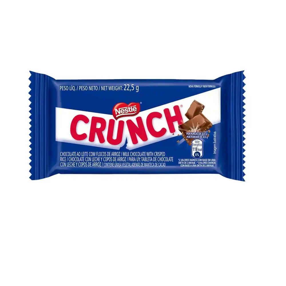 Chocolate Barra Nestlé Crunch Unidade 22,5g
