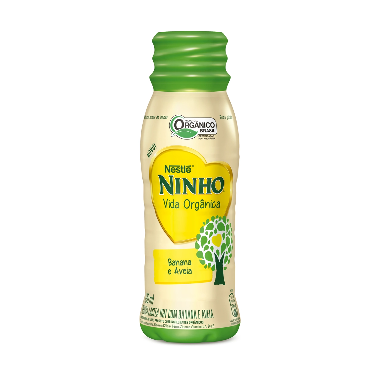 Bebida Láctea Uht Banana E Aveia Orgânica Ninho Vida Orgânica Frasco 180ml