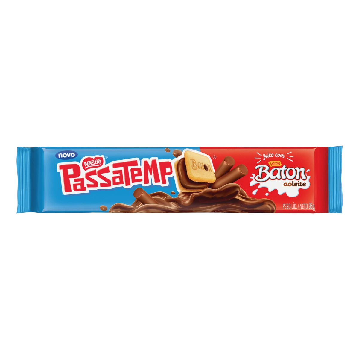 Biscoito Recheio Baton Passatempo Pacote 96g