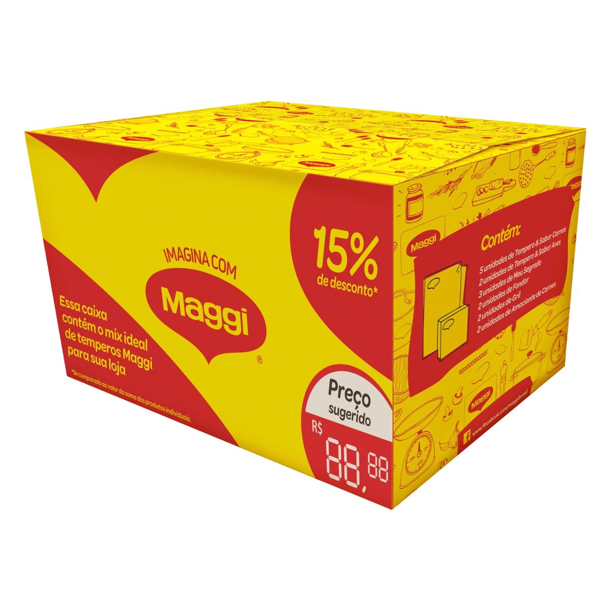 Kit Tempero Maggi Mix 16 Unidades Grátis 15 De Desconto