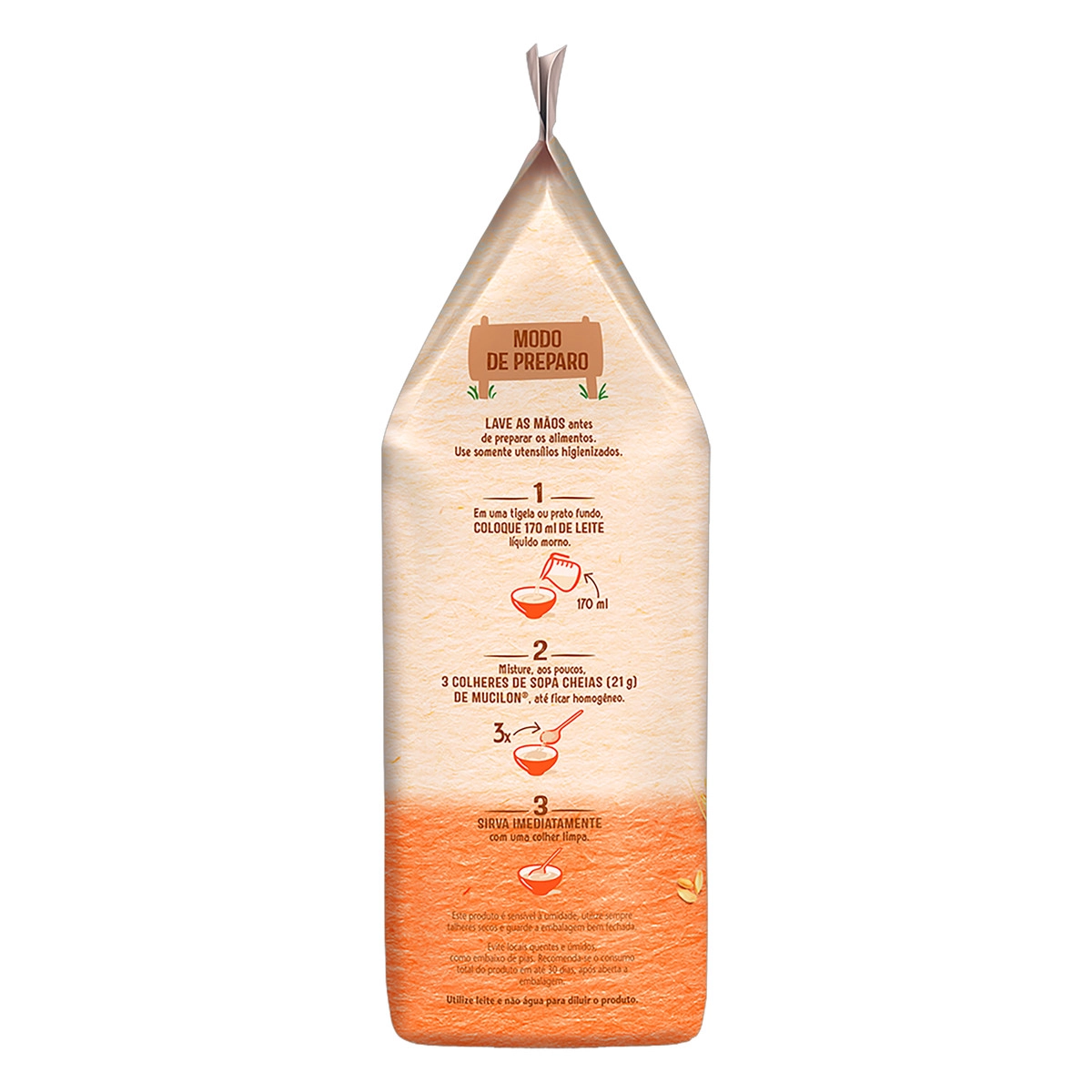Cereal Infantil Multicereais Mucilon Pacote 180g